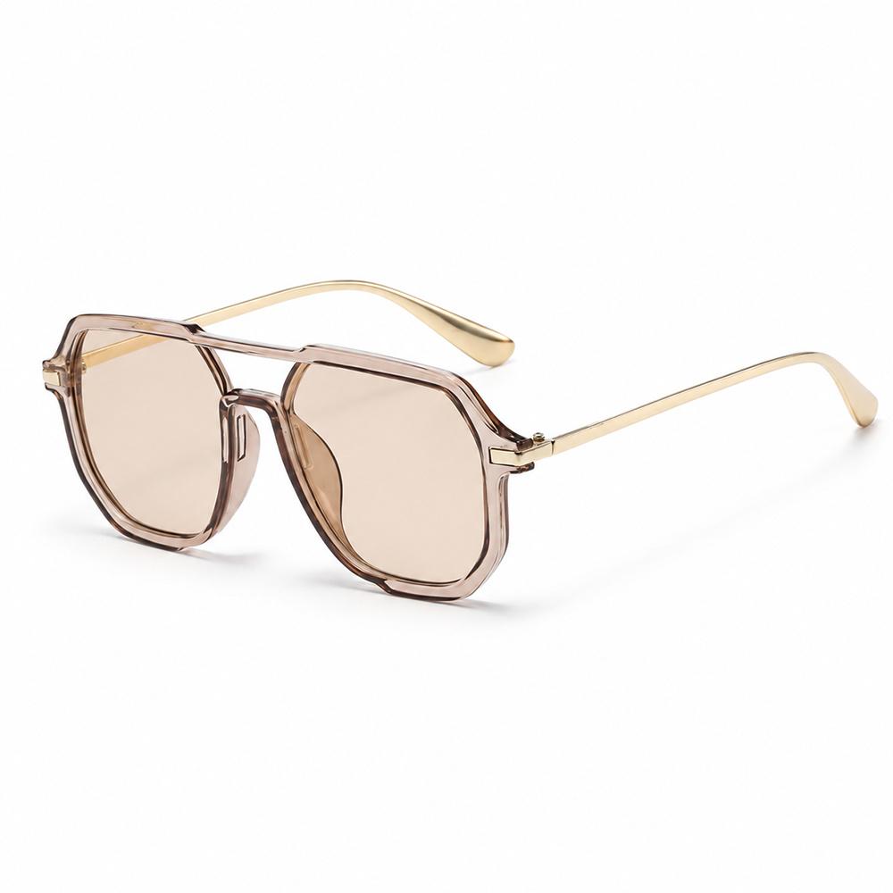 Retro Double Bridge Square Sunglasses Women Men Vintage UV400 Fashion Sun Glasses Daily Outdoor
