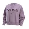 Спортивная одежда Phoenix Fleece Пуловер с принтом букв Свитшот с длинным рукавом Женский свитшот Светло-минерально-фиолетовый FV7675226