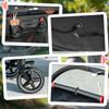 Folding Dog Stroller with Zippered Entrances and Mesh Windows, 112x65x100 cm, Red and Black