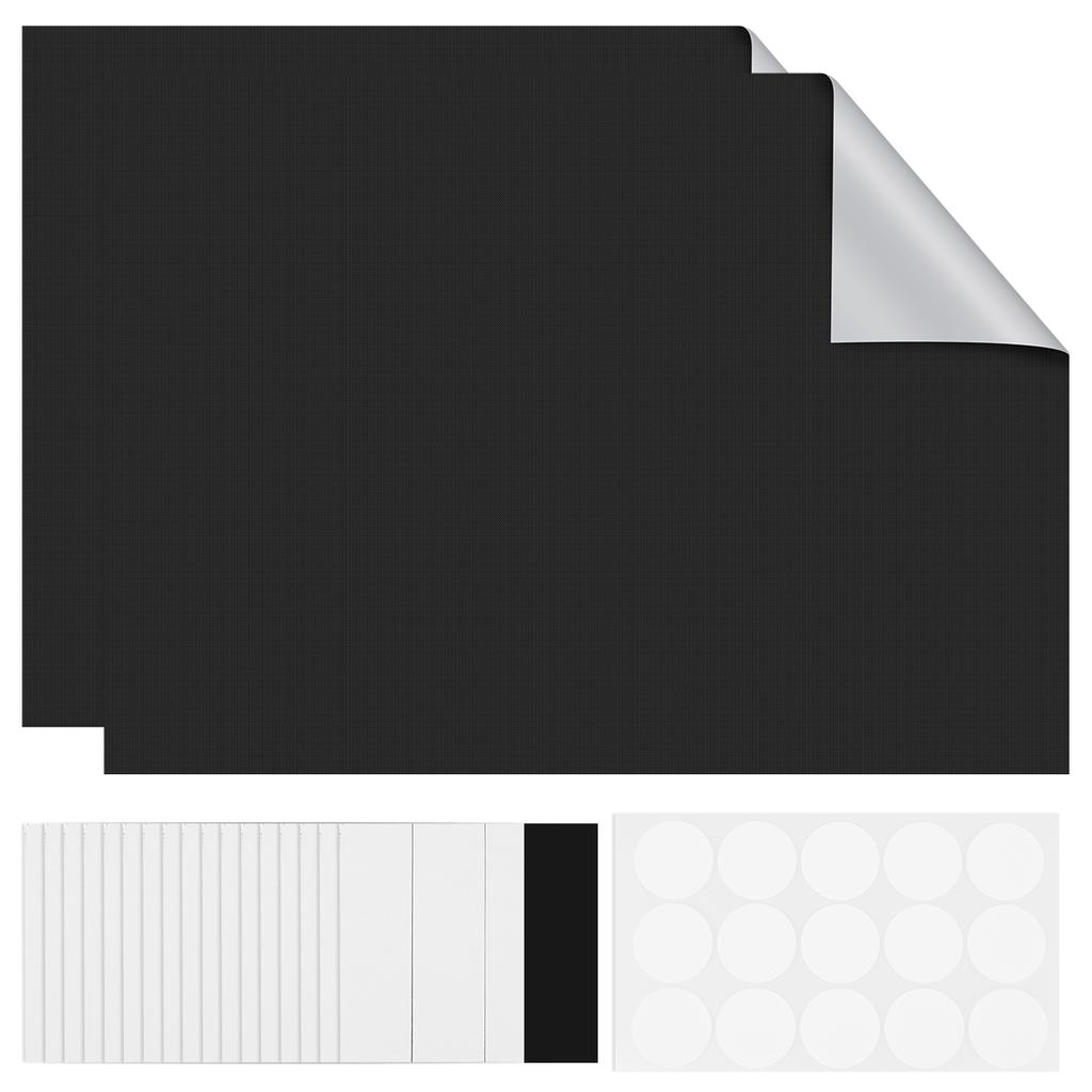 100% Blackout Curtain DIY Portable Travel Blocking Light Black Cloth No Drill Living Room Bedroom Home Cuttable