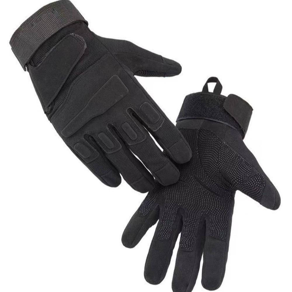 Black Motorcycle Gloves Anti-Slip Full Finger Gloves  Motorcycle Equipment Accessories