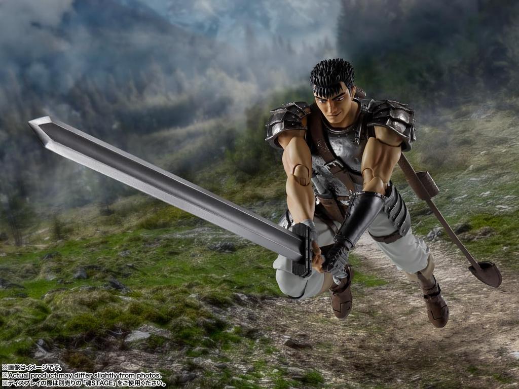 TAMASHII NATIONS Берсерк Гатс Приблизительно 160 мм ПВХ АБС Ткань Окрашенная Подвижная Фигурка S.H.Figuarts (Группа Ястреб) & &