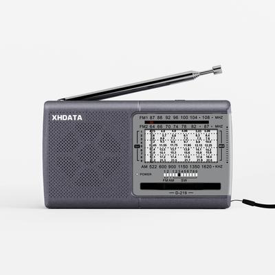 XHDATA D219 Портативный Коротковолновый Широкий FM Карманный Батарейки AA Аварийный Простой Горизонтальный Японская Инструкция Серый Радио, Компактный, FM, AM, SW,