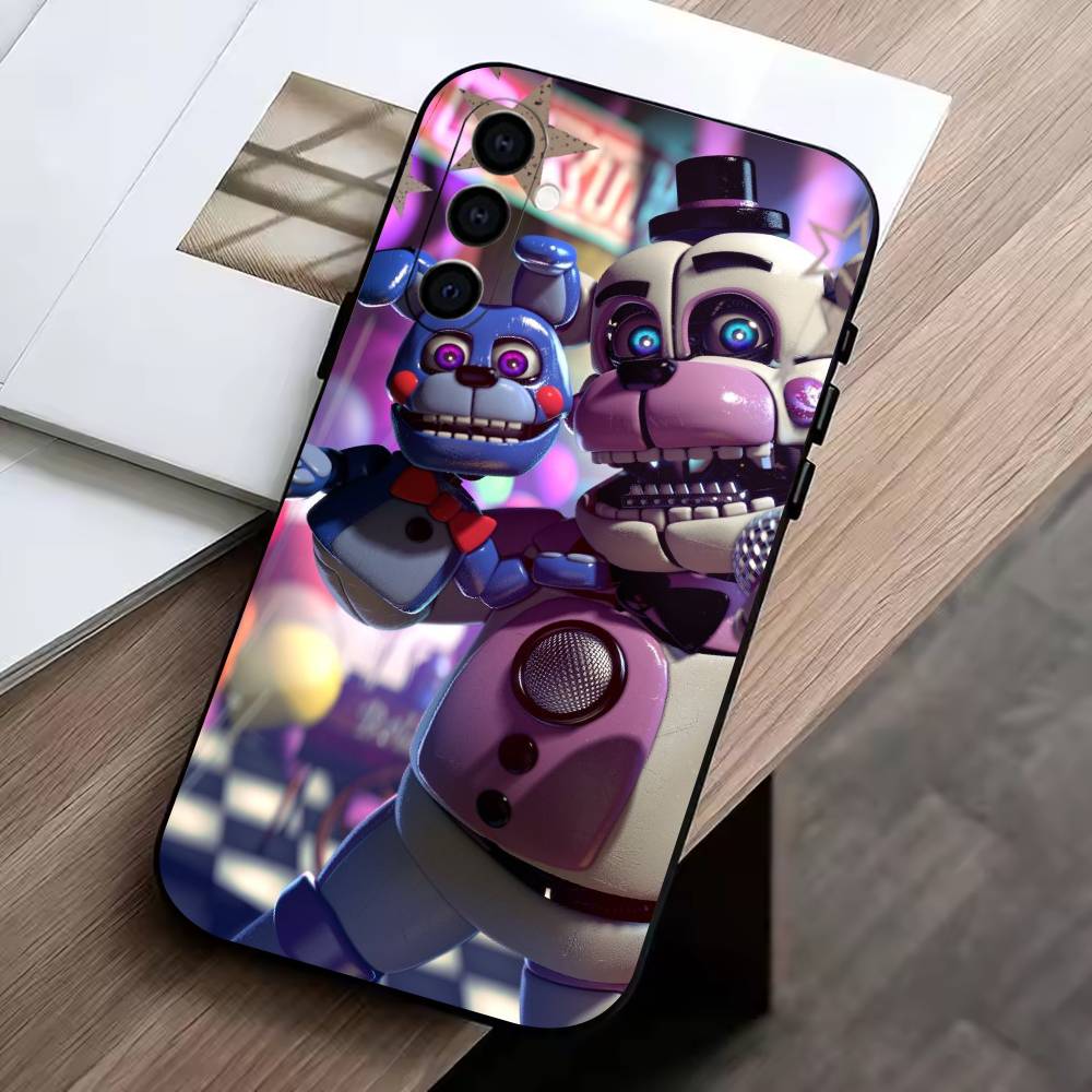 D-FNAF-T-Five-Nights-at-Freddy's Чехол для телефона Samsung Galaxy A73,A72,A71,A70,A53,A52,A51, Мягкий силиконовый черный чехол