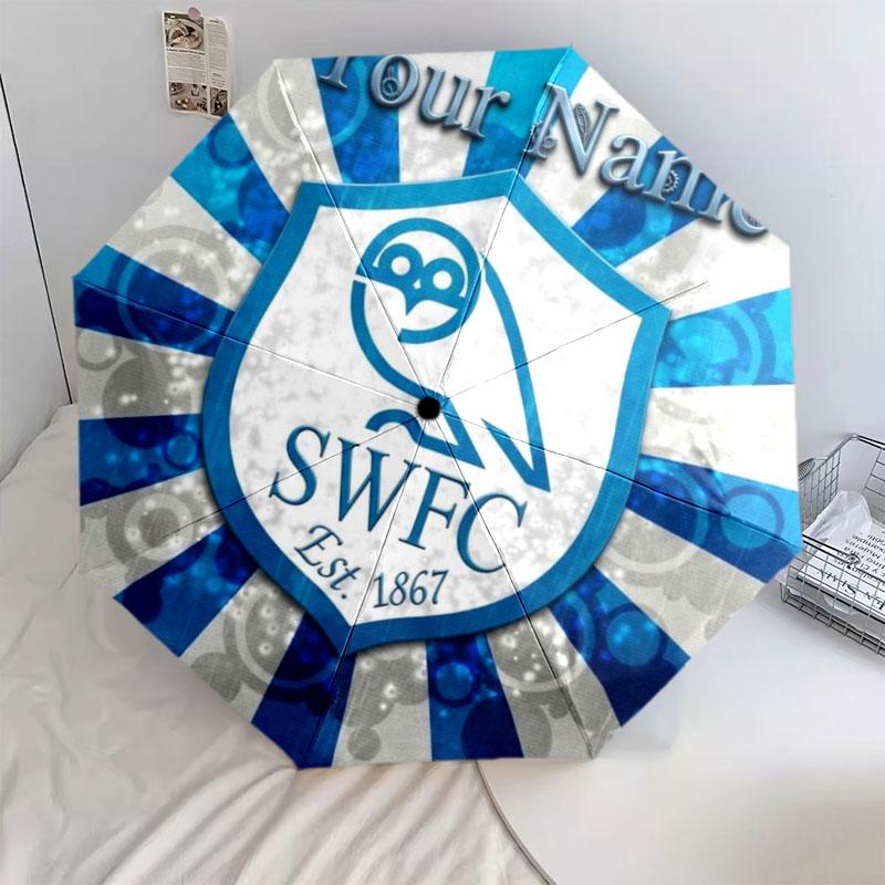 1 PC Automatic Folding Umbrella - Sheffield Wednesday Football Club Custom Name Pattern, Portable & Foldable Design with 8 Ribs, Christmas Birthday Gi