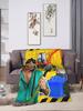 Danny Go Cartoon Flannel Blanket  Super Soft Bedding Throw for Bedroom Sofa Bedspread Decorative Cover