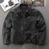 Leather Jacket for Men Full Vegetable Tanned Sheepskin Lapel Slim Zipper Motorcycle Leather Jacket Casual Jacket