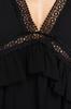 Women's Fashion New Dress Black Mini Woven Ribbon Accessories Beach Dress