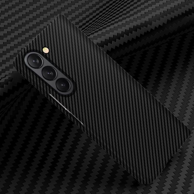 Ultra Thin Matte Carbon Fiber Phone Case for Orginal Samsung Galaxy Z Fold 7 6 5 4 Skin Feel Shockproof Hard Back Protect Cover