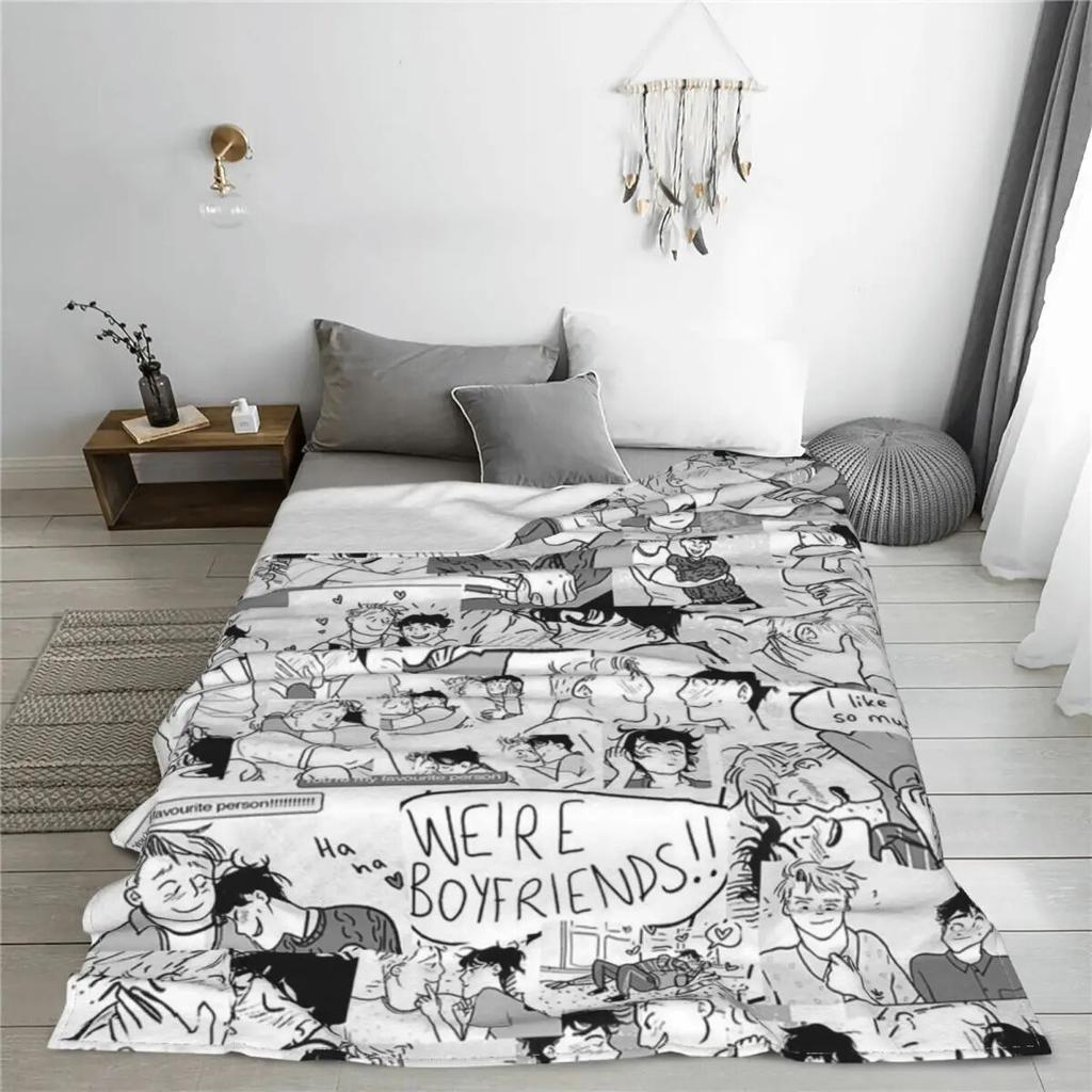 Heartstopper Yaoi одеяло летнее кондиционер Ник Чарли аниме ЛГБТ мальчик любовь мягкие пледы для дивана автомобиля покрывало