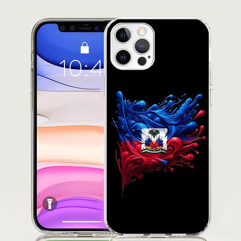 Гаити Гаитянский Флаг Чехол для Телефона Для iPhone 17 Air 16 15 Plus 11 14 Pro Max 13 Mini 12 7 8 + SE Узорное Искусство Индивидуальная Крышка 17 Air