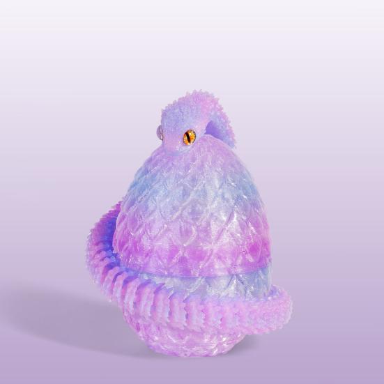 3D-печатная фигурка змеиного яйца с подвижными суставами, фигурка змеиной скорлупы