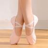 1 Pair Women Ballet Shoes Soft Elastic Wear Resistant Split Sole Canvas Shoes Perform Dance Slippers