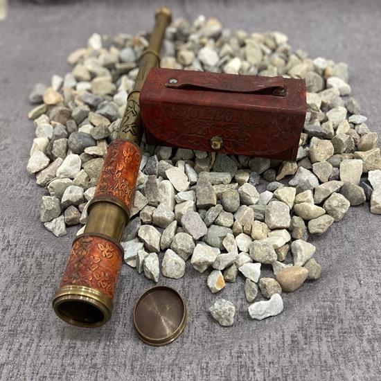 Ручная кожаная пиратская подзорная труба, латунный телескоп с кожаным футляром, функциональная подзорная труба ручной работы Dollond London 1920 года