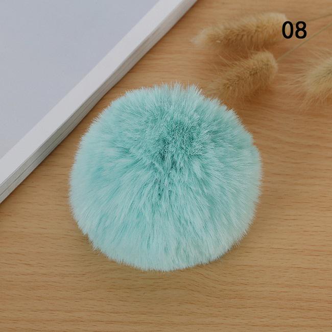 1 шт., пушистый 8 см, шарик из кроличьего меха, брелок для ключей, аксессуары, шляпа с помпоном «сделай сам», одежда, украшение для обуви