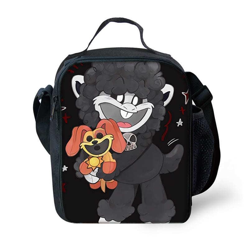 Nightmare Critter Print DIY Lunch Bag Students PVC Insulated Shoulder Street Style