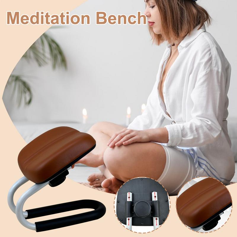 Praying Meditation Stool Adjustable Height Kneelers With Sponge Cushion Non-slip Leg Sleeve Portable Chair For Home Yoga Studio