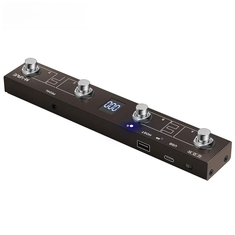 Chocolate Plus MIDI-контроллер ножного переключателя/4 кнопки/USB-перезаряжаемый/Управление через приложение/Портативный для MIDI-педали ножного контроллера