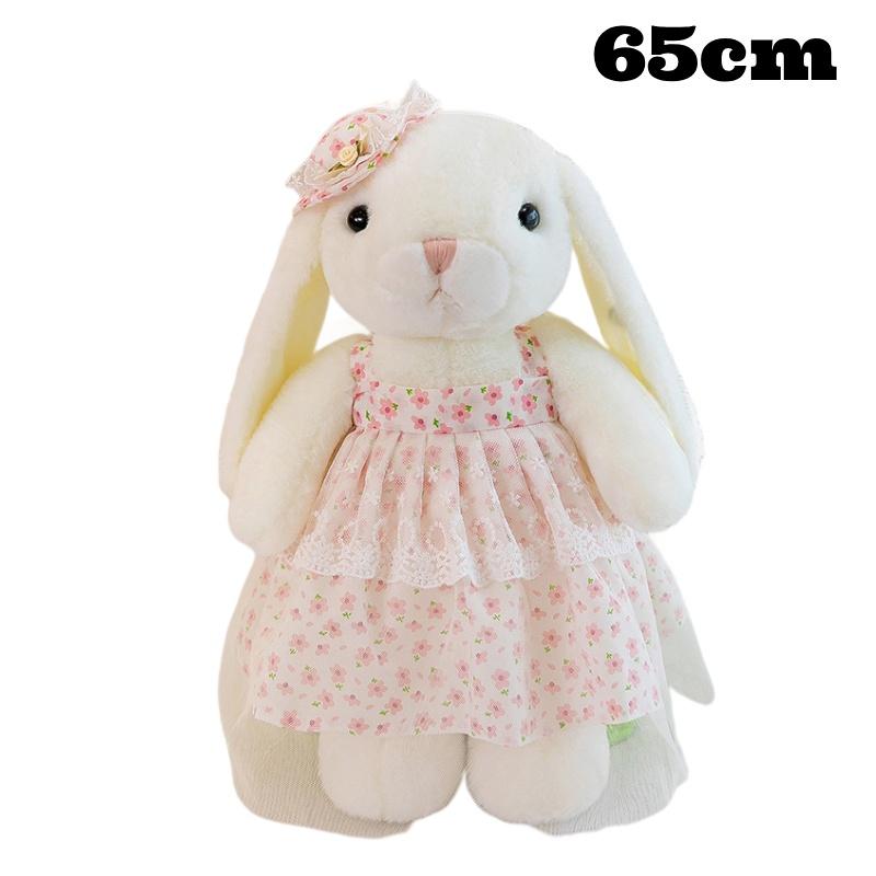 Floral Print Princess Bunny Plush Toy Perfect Birthday Gift For Adults