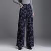 Модные женские брюки с широкими штанинами и фактурой, Осень/Зима 2025 - Высокая талия, Корейский повседневный стиль