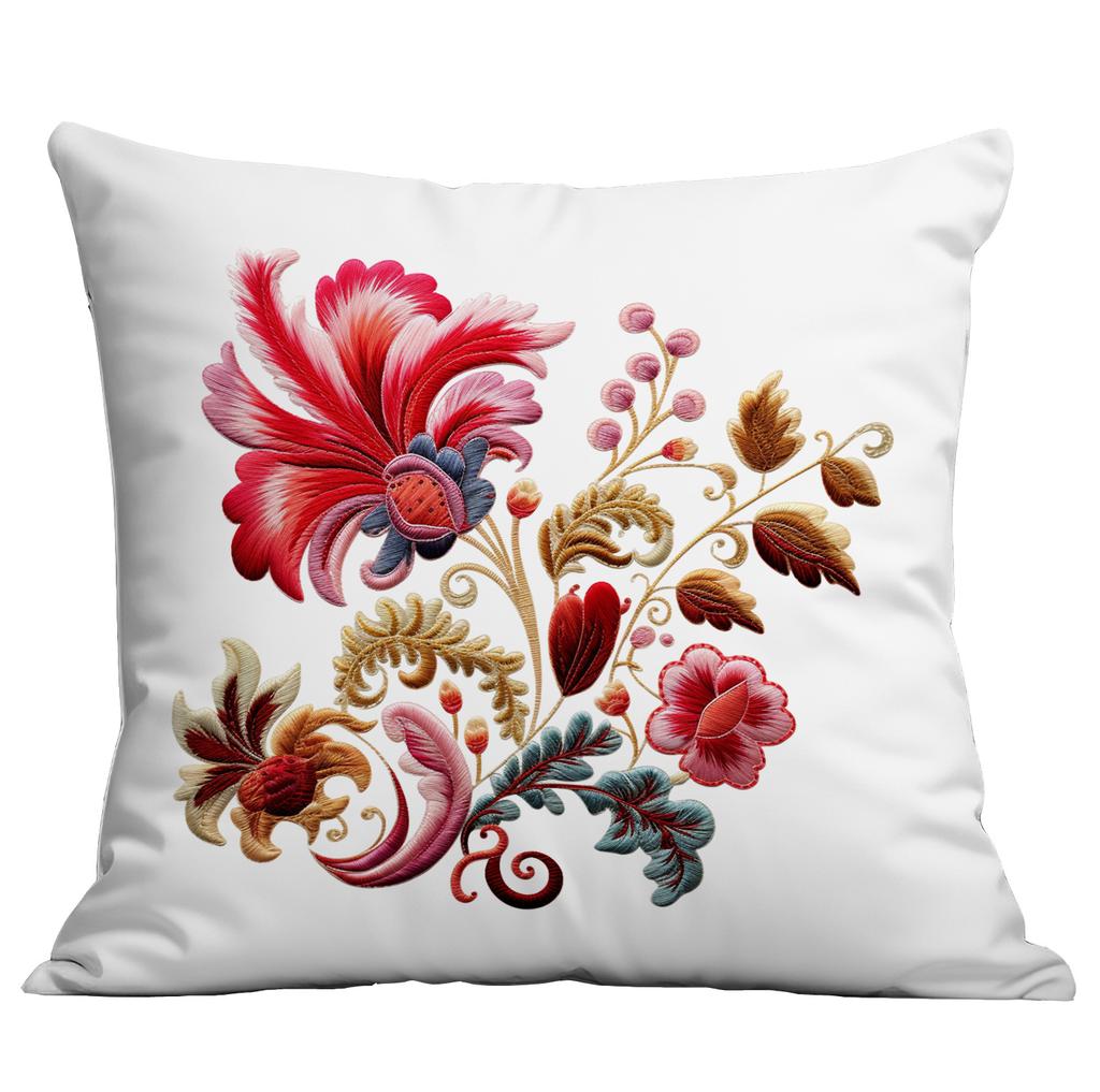 Весенняя и Летняя Наволочка с Имитацией Вышивки Цветы Домашняя Диванная Гостиная Наволочка Новый Стиль Наволочка