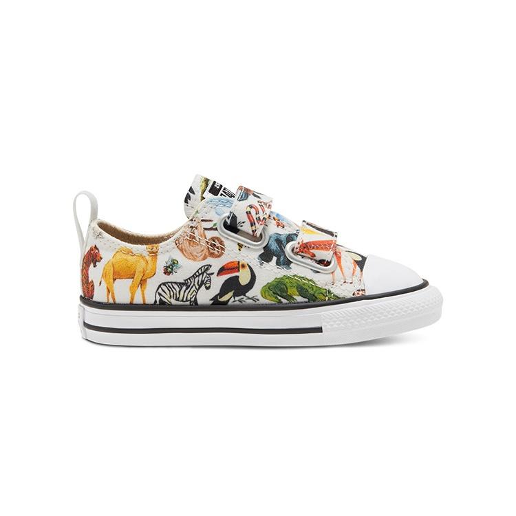 (TD) Converse Chuck Taylor All Star 2v Little White/Multi Baby 768463C