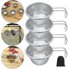 40ml Camping Sierra Cup with Handle Stainless Steel Mini Sierra Cup Camping Tea Cup for Outdoor Camping Hiking Backpacking