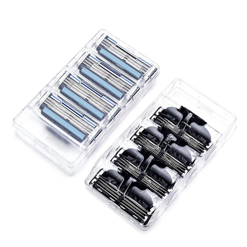 8pcs+1pcs Holder 3 Layers Razor Blade Men Face Razor Blades Replacement Blades Gillet Ma 3
