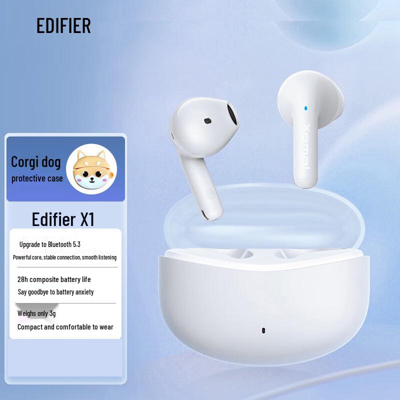 EDIFIER X1 True Wireless Semi-in-Ear Bluetooth Earbuds