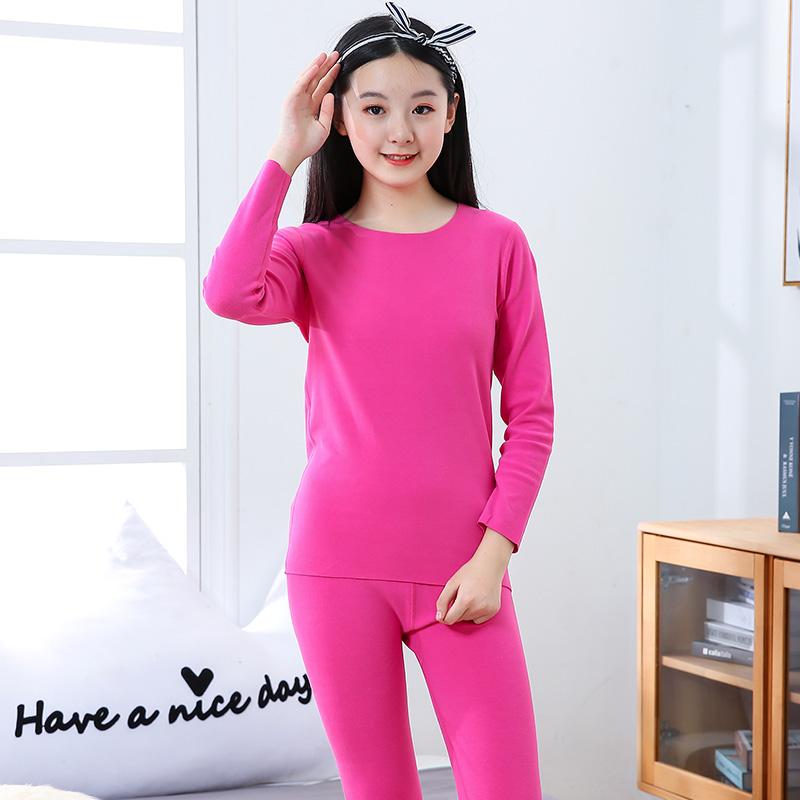 2024 осень зима теплые детские пижамные костюмы для мальчиков и девочек однотонные модные детские комплекты одежды домашняя одежда ночная одежда для сна