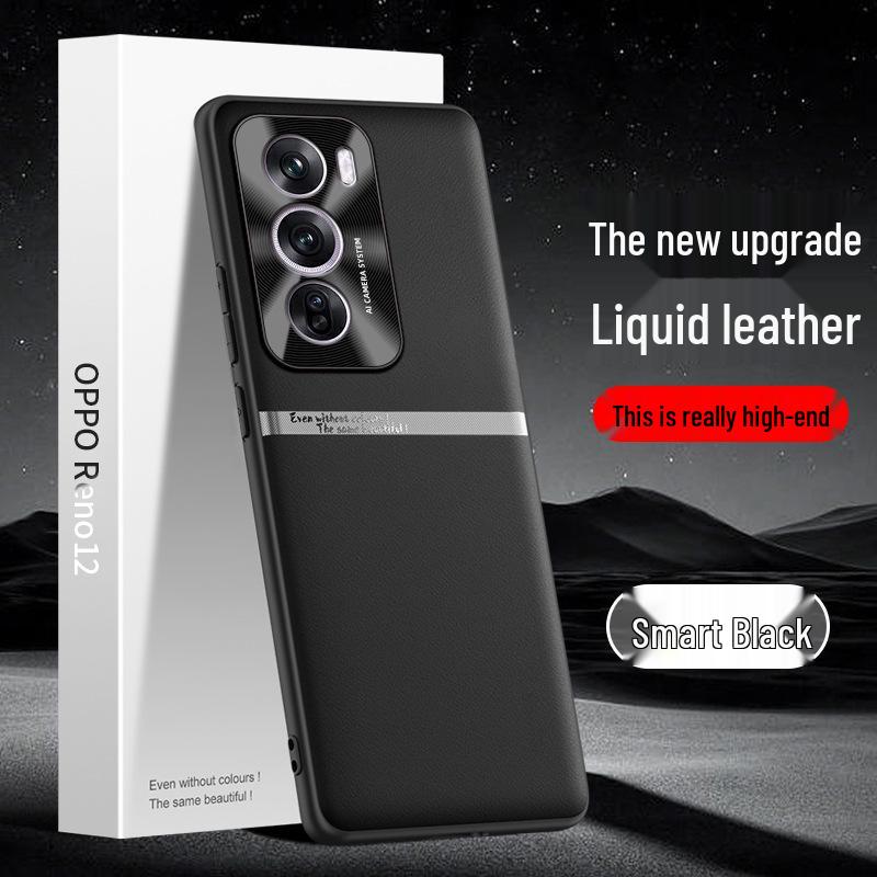 Чехол Liquid Leather Anti-Fall для мобильного телефона Oppo Reno12