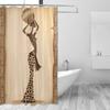 Полиэстеривая Штора Для Ванной Женщины Африки Шторка Для Душа Rideau De Douche Векторная Иллюстрация Шторы Для Ванной С Крючками