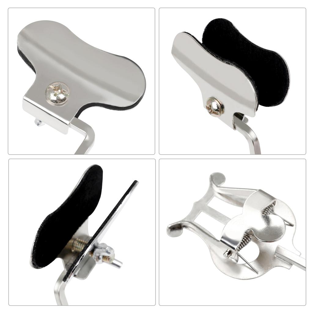 Portable Clamp On Music Stand for Saxophone Tenor Horn Trumpet Universal Marching Lyre Sheet Clip Holder for Wind