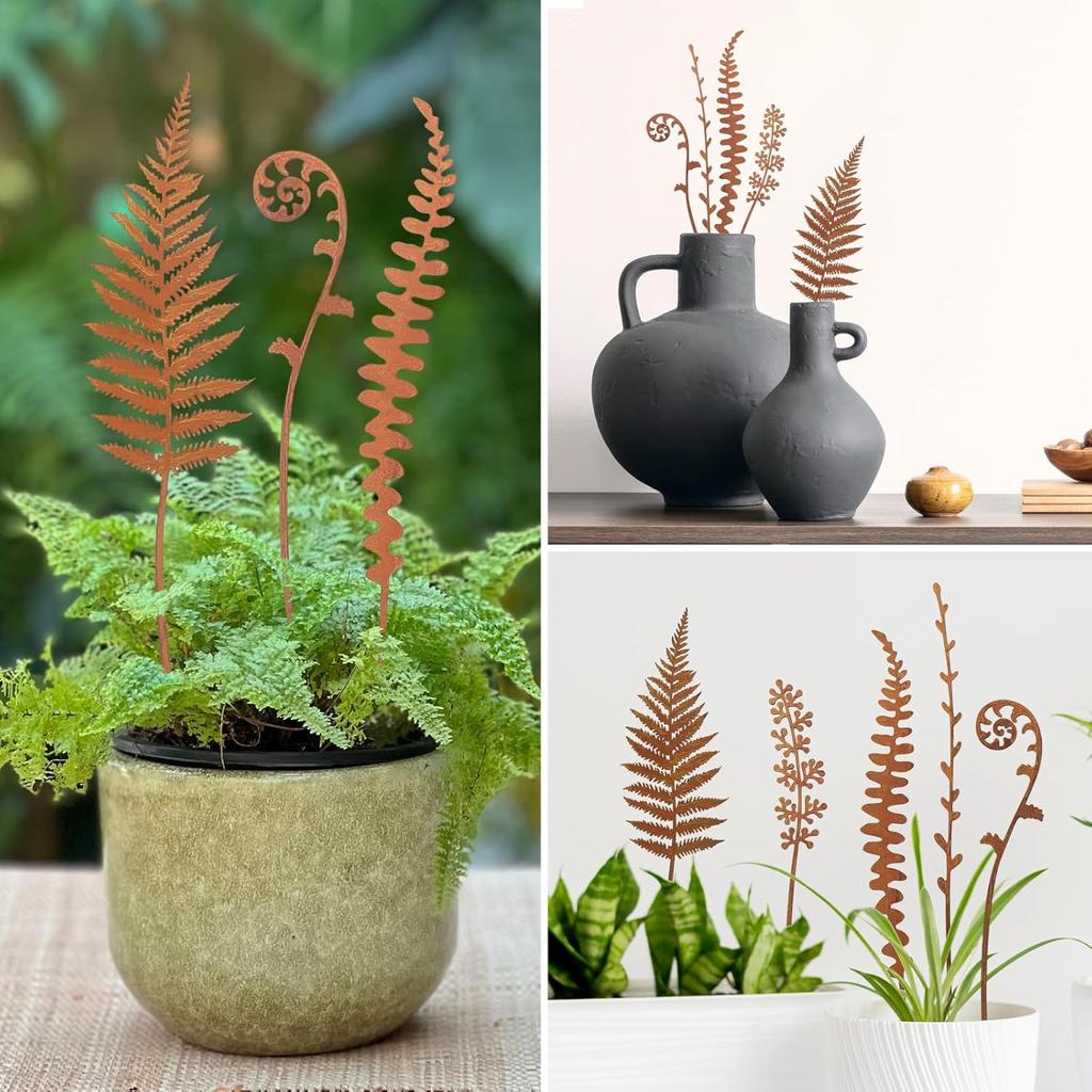 5Pcs Metal Garden Decorative Outdoor Vintage Style Garden Stake for Yard Art Lawn Porch Pathway Decorations Accessories