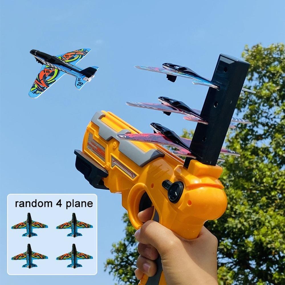 Catapult Plane Toys Sports Game Outdoor Garden Child Airplane Launcher Bubble Catapult Slingshoot Plane Toy Antistress Fidget Toys