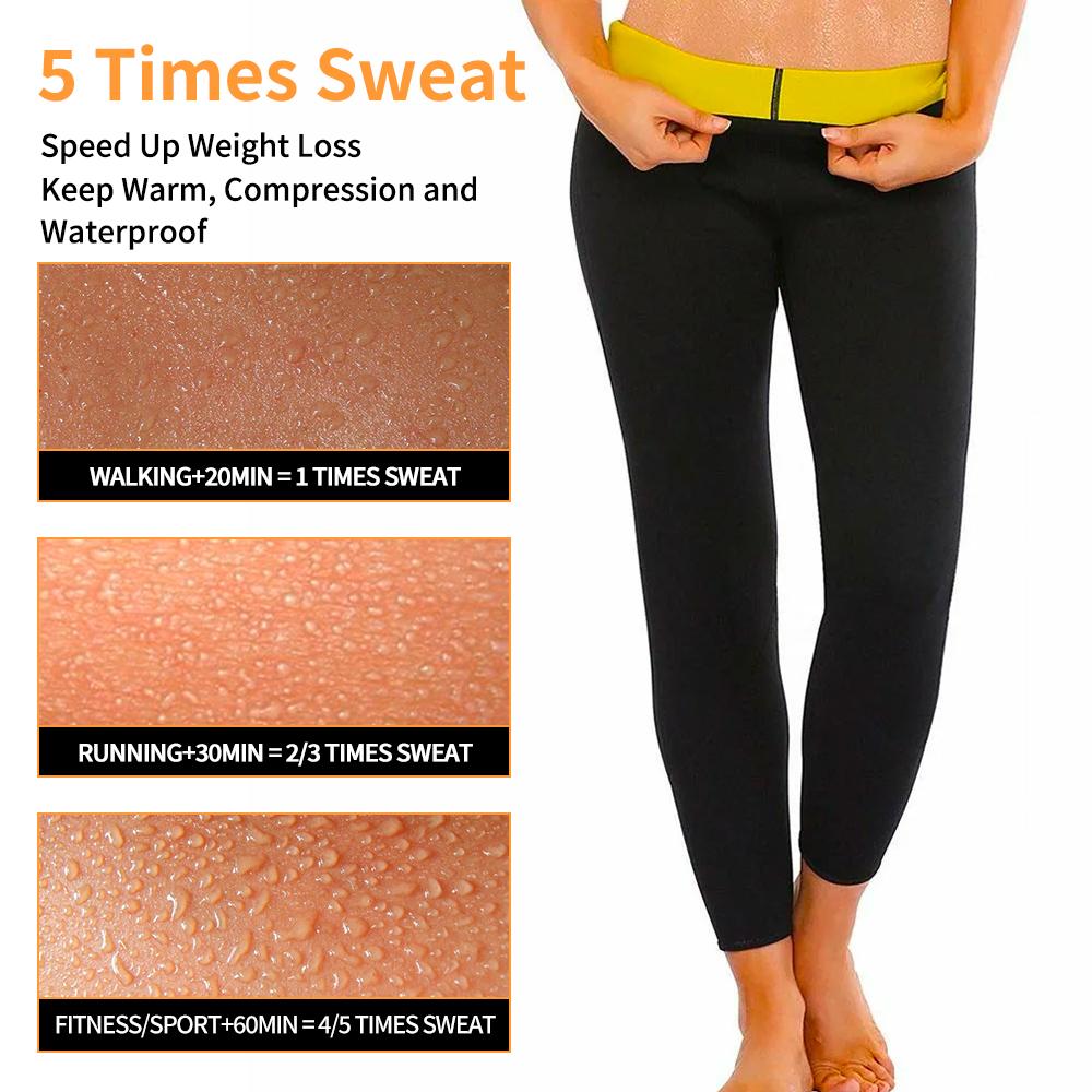 Hot Thermo Sweat Leggings Sauna Pants for Women Neoprene Slimming Pants Workout Body Shapers Fitness Trousers Exercise Sweatsuit