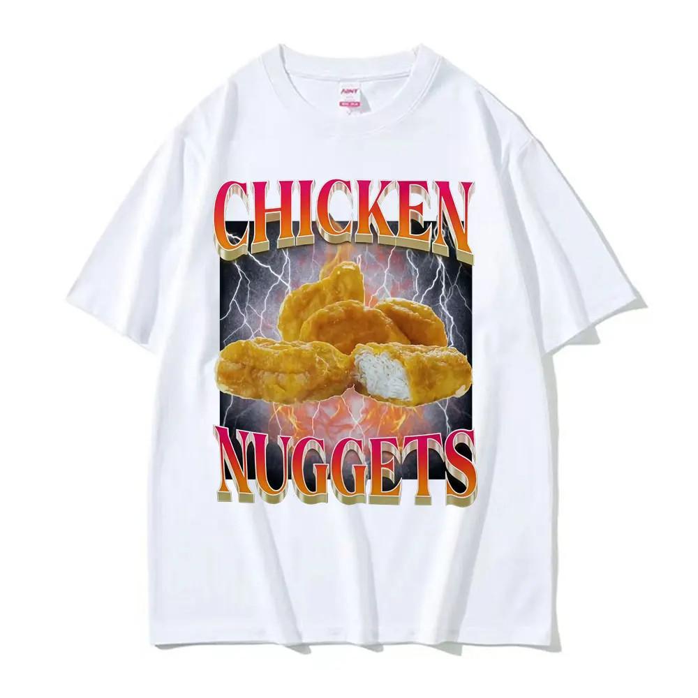 Funny Chicken Nuggets Vintage Style Meme Graphic Tshirt Women Hip Hop Gothic T Shirt Fashion Harajuku Kawaii Y2K Clothing