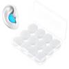 ZUNNY HJERBOF Silicone Waterproof Earplugs Set of 12, Earplugs White, For Sleeping/swimming/studying/airplane Preparation, Washable Reusable With Case
