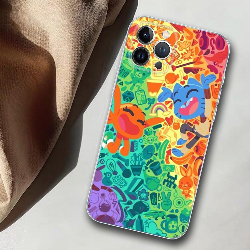Amazing World Of Gumball Phone Case For iPhone 14 11 12 13 Mini Pro XS Max Cover 6 7 8 Plus X XR SE 2020 Funda Shell