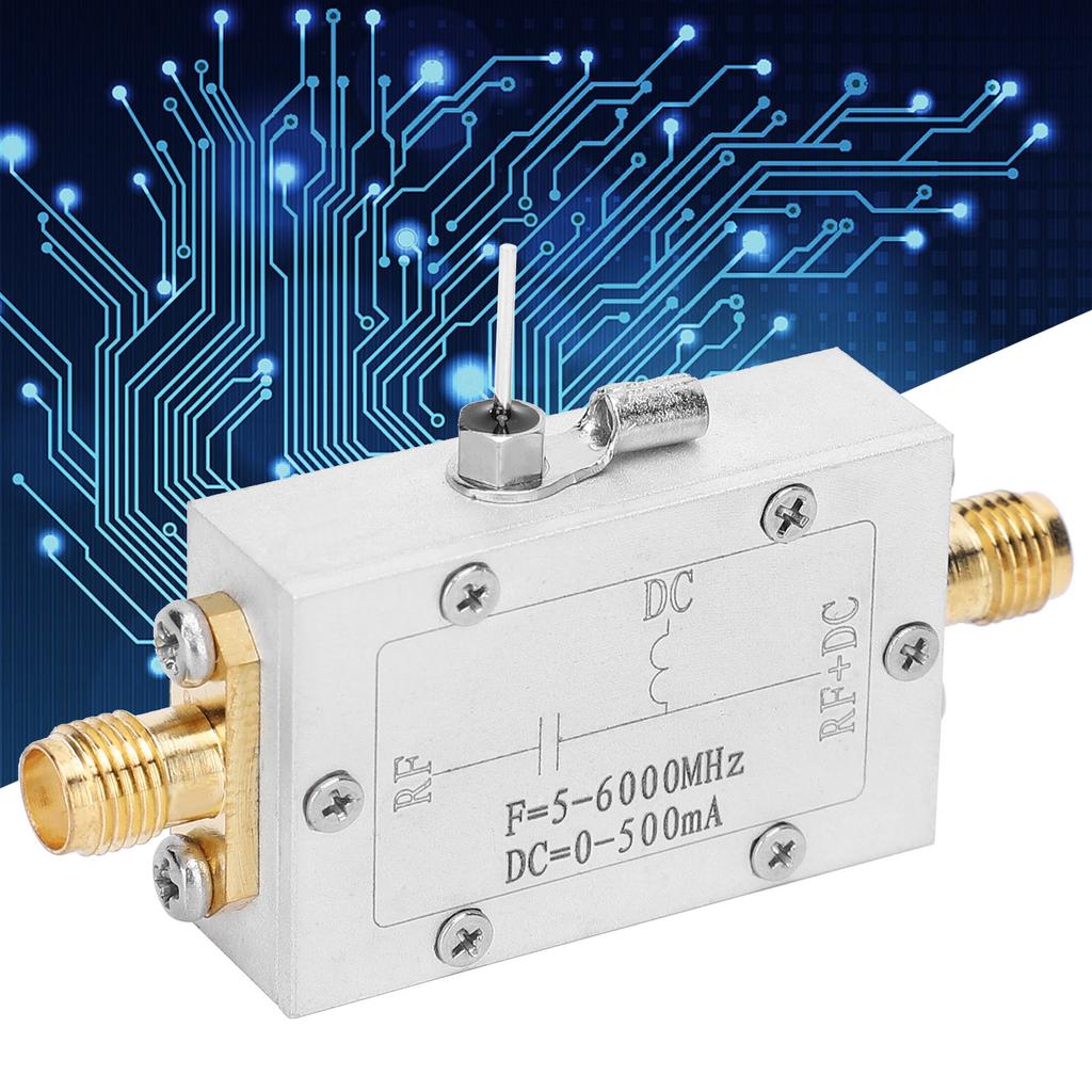 RF Block Bias 5-6000MHz Biaser Алюминиевый сплав Электронные компоненты Промышленные поставки