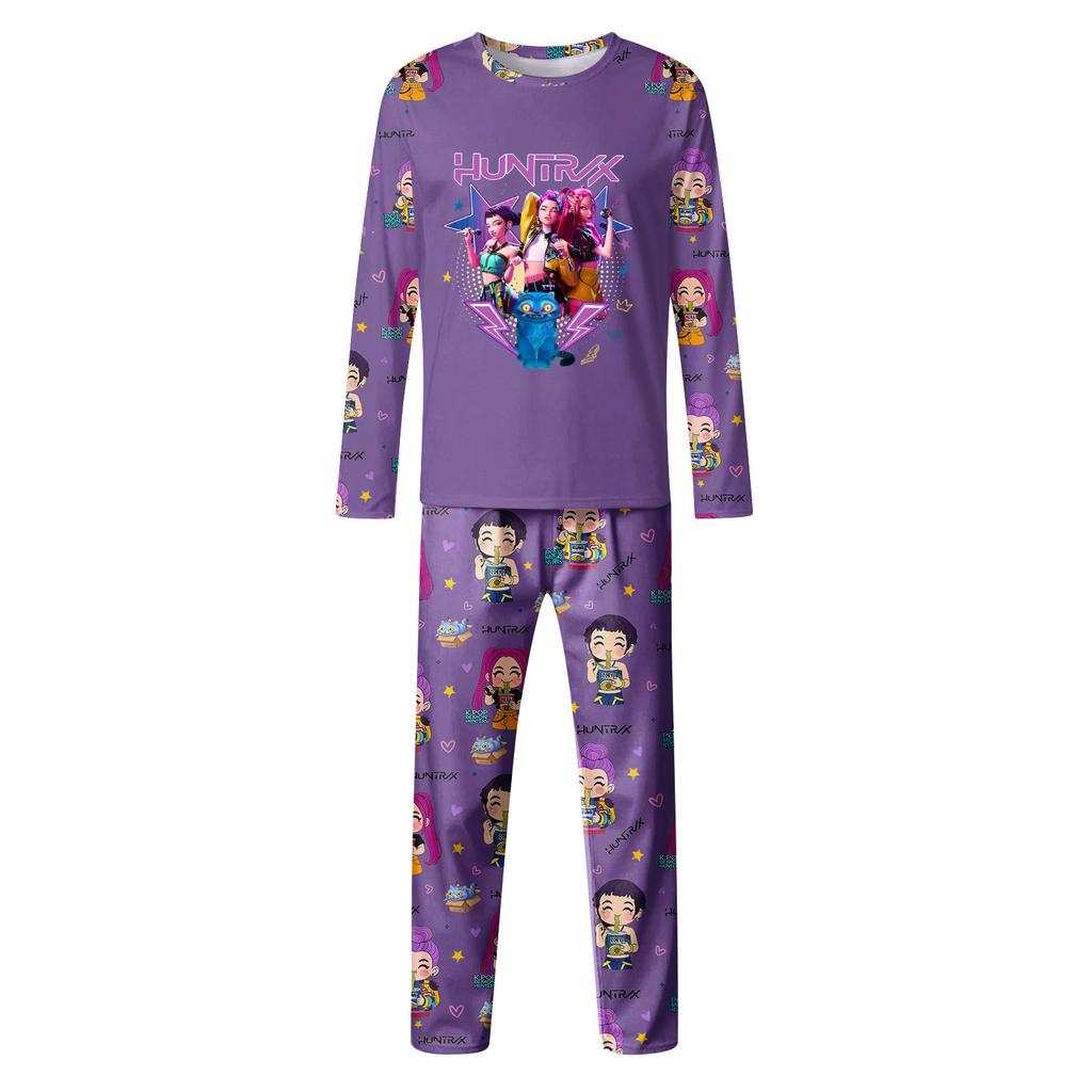 Мультяшный принт с буквами, семейный комплект с длинным рукавом, костюм родитель-ребенок, домашний костюм, осень