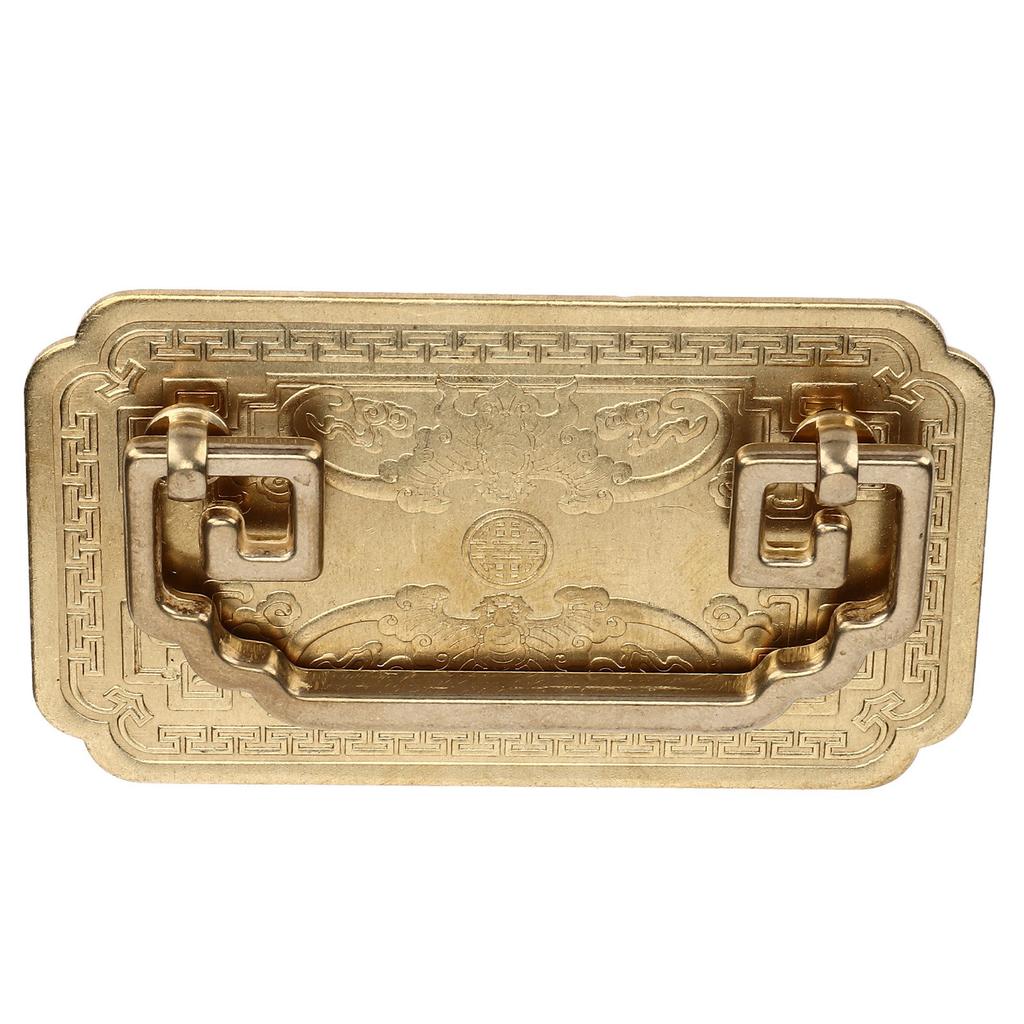 Antique Drawer Handle Tetragonal Bat Handle Antique Chinese Retro Style Drawer Pulls with 2 Screws