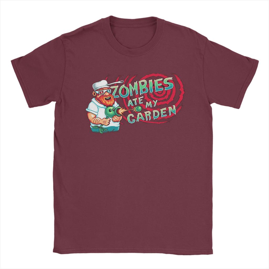Plants Zombiess 2 T Shirts Unisexs Cotton Hipster TShirts Round Neck Tee Shirt Short Sleeve Clothing 6XL