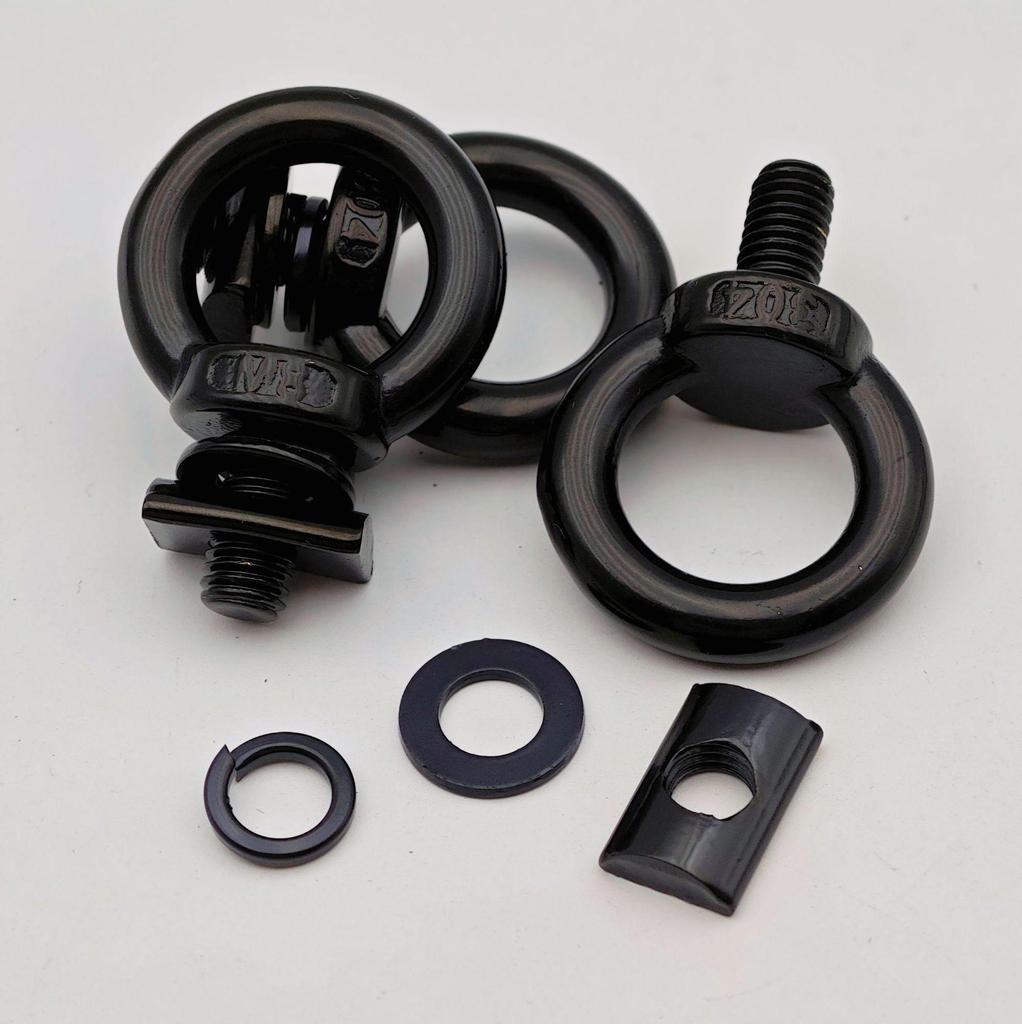 Черные рым-болты из нержавеющей стали 304 для платформы на крышу, багажника, расширения, T-образных пазов, аксессуары