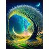 5D Diamond Painting Tree Landscape Handicraft Moon Mosaic Embroidery Art Rhinestone Home Decor 30x40cm/12x16inch