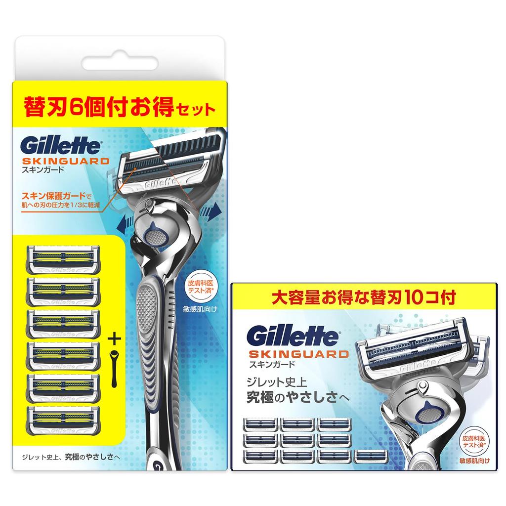 Gillette Razor Razor Close Shave Main Unit Replacement Blades 16 Pieces Skin Guard