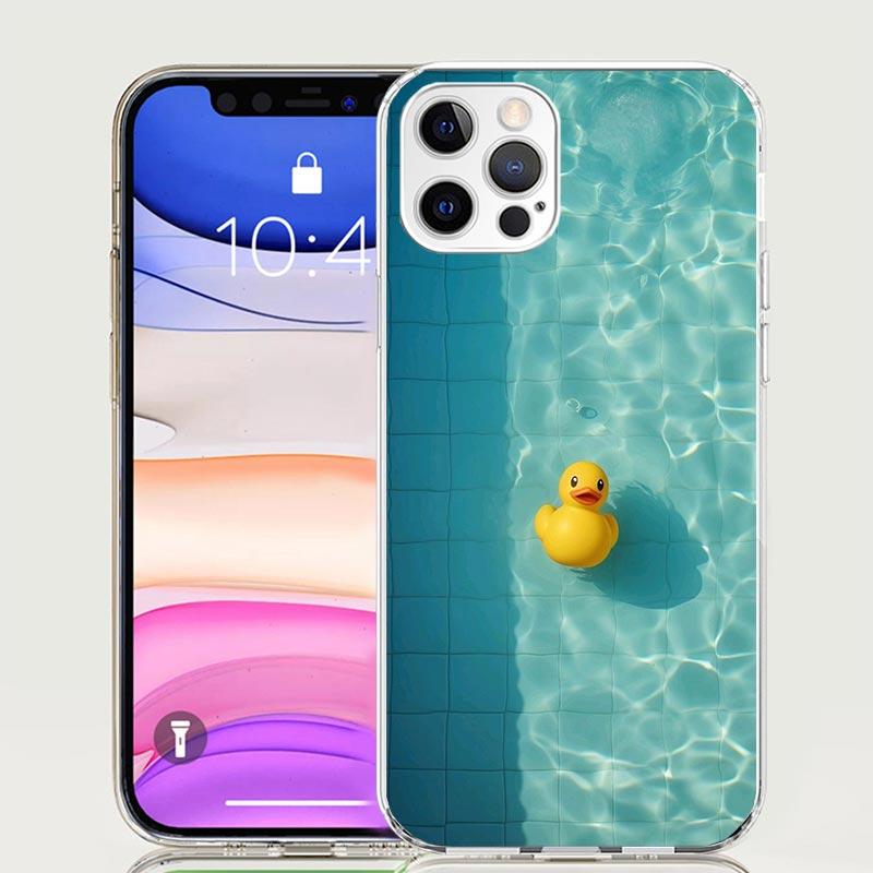 Rubber Ducks Swimming Pool Phone Case For iPhone 17 Air 16 15 Plus 11 14 Pro Max 13 Mini 12 7 8 + SE Pattern Art Customized Cove