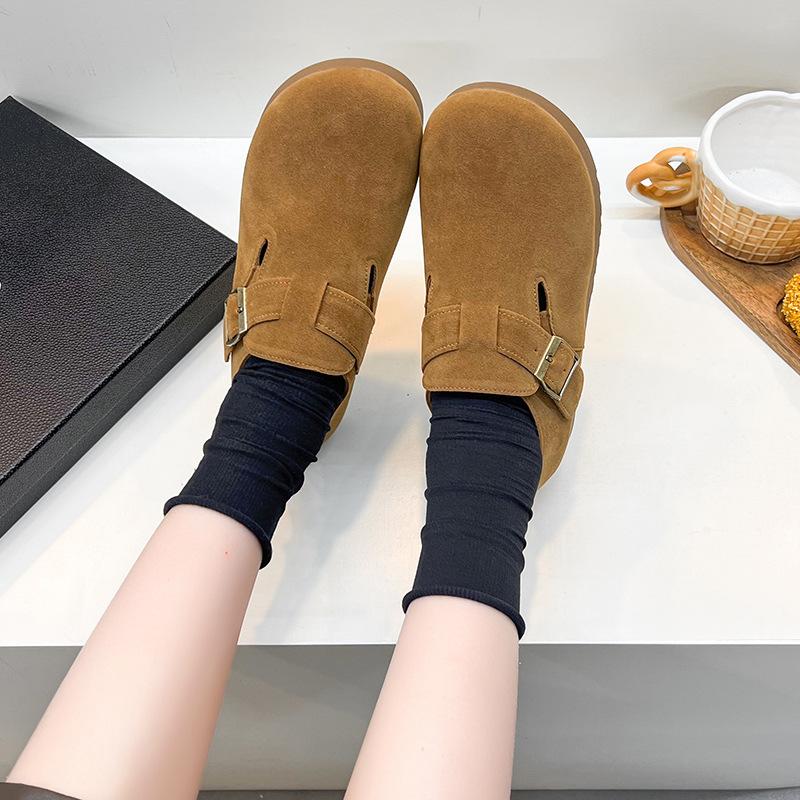 Британский ретро 2025 весна новинка корейская версия ленивые туфли на мягкой подошве удобные и универсальные туфли Doudou одинарные туфли женские