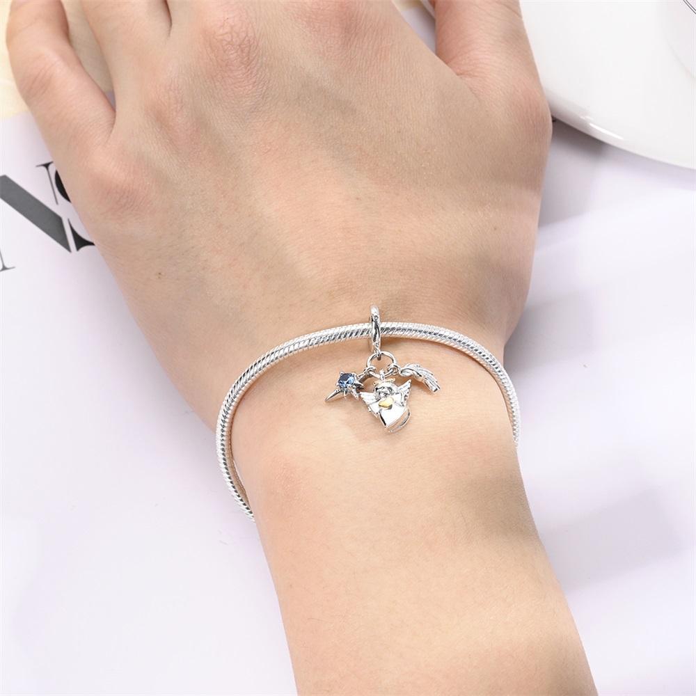 Authentic Charm Bead Charms copper Plated Religious Belief Collection Angel Set Bead Charms Compatible With Bracelets Women Jewellery Making Diy Gift