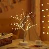 LED Bonsai Tree String Lights - Christmas & Holiday Decoration Night Light with Silver Flowers
